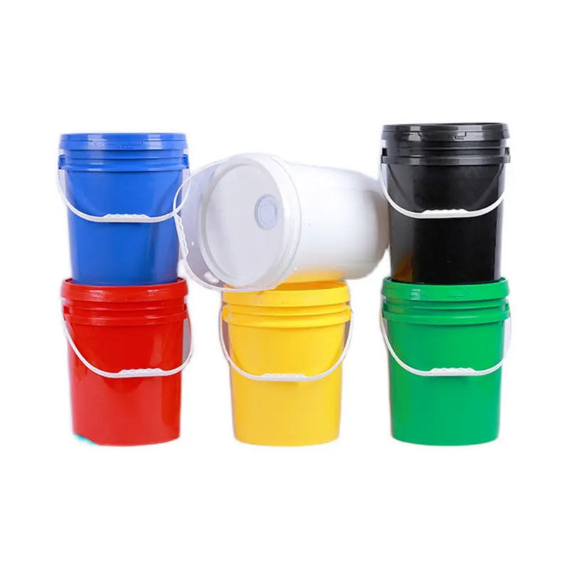 Snap On Lid Type Plastic Paint Bucket With Heat Transfer Printing