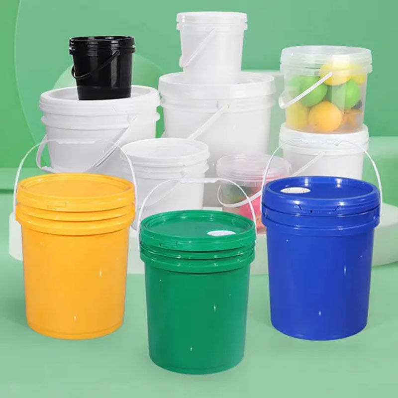 Snap On Lid Type Plastic Paint Bucket With Heat Transfer Printing