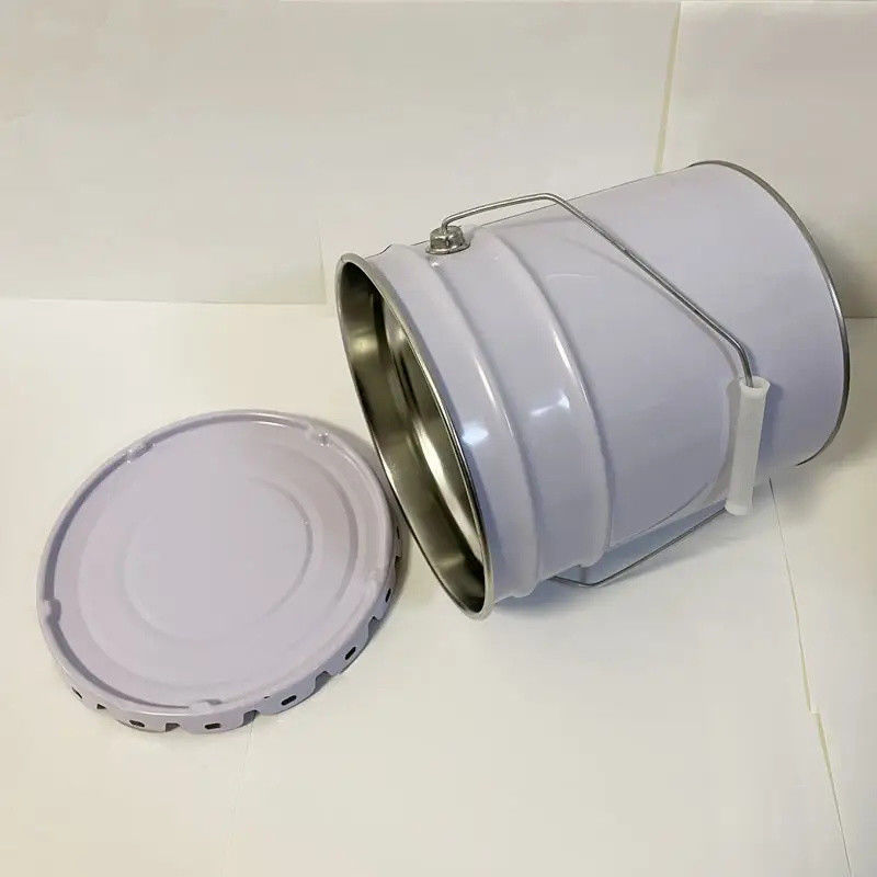 Iron Metal Paint Bucket With Removable Lids And Custom Logo For Industrial Use