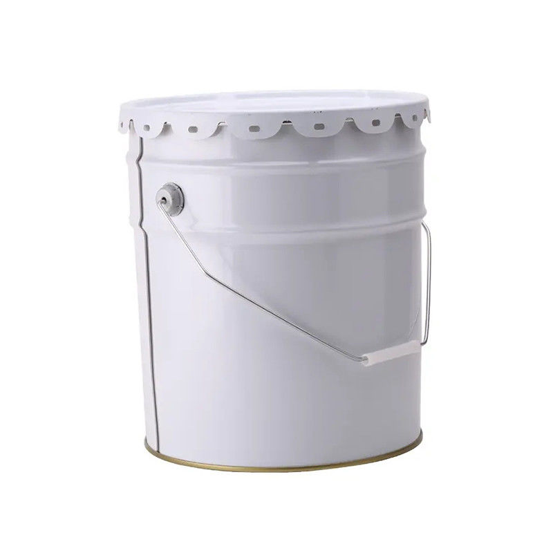 Metal Paint Buckets with Exterior Print for Industrial Chemical and Paint Use