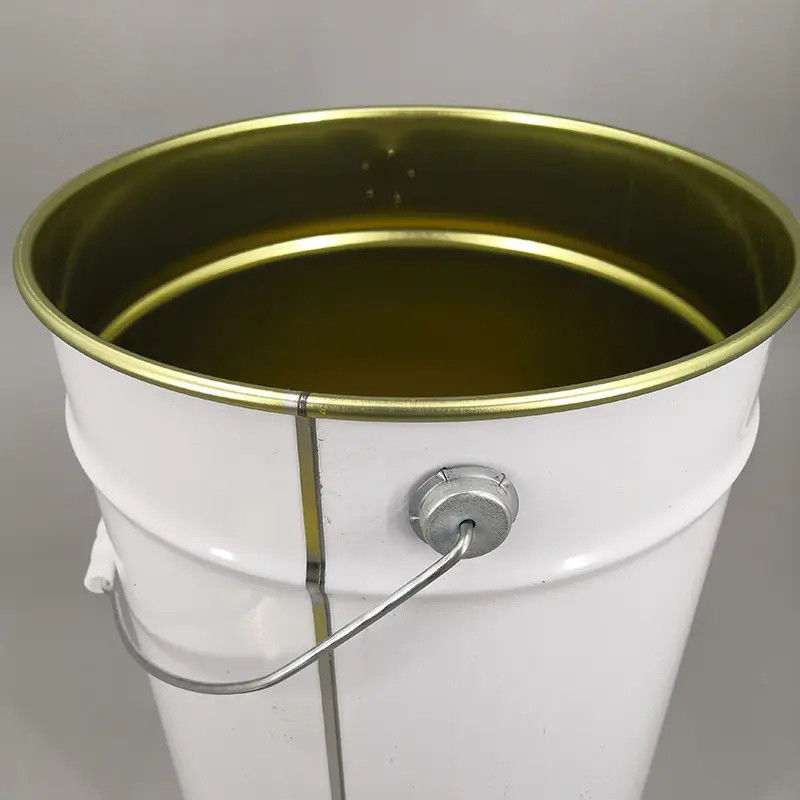 43 cm de altura 20 l lata de tinta com tampa removível e alça de metal para armazenamento industrial