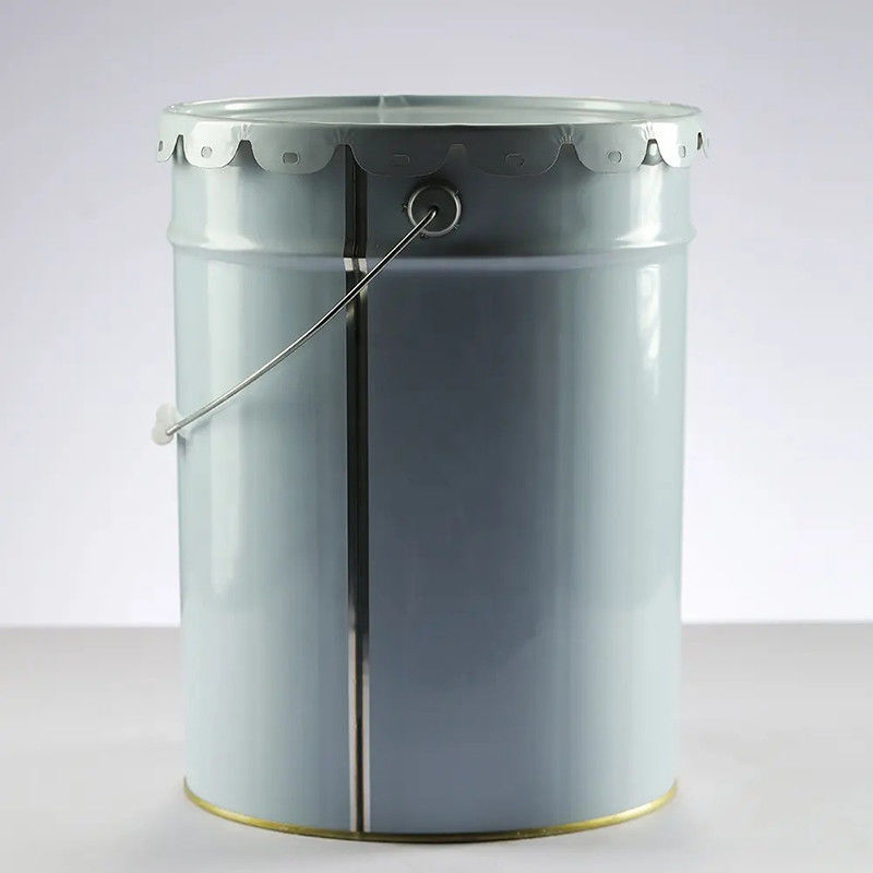 Heavy Duty Removable Lid Metal Paint Bucket With Lid For Packing Chemicals Paint