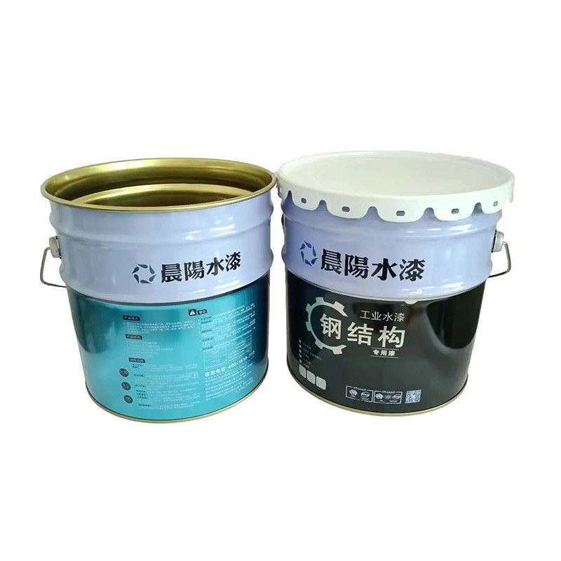 Excellent Metal Oil Lubricant Metal Pail With Lid With Waterproof Coating And Screw Cap