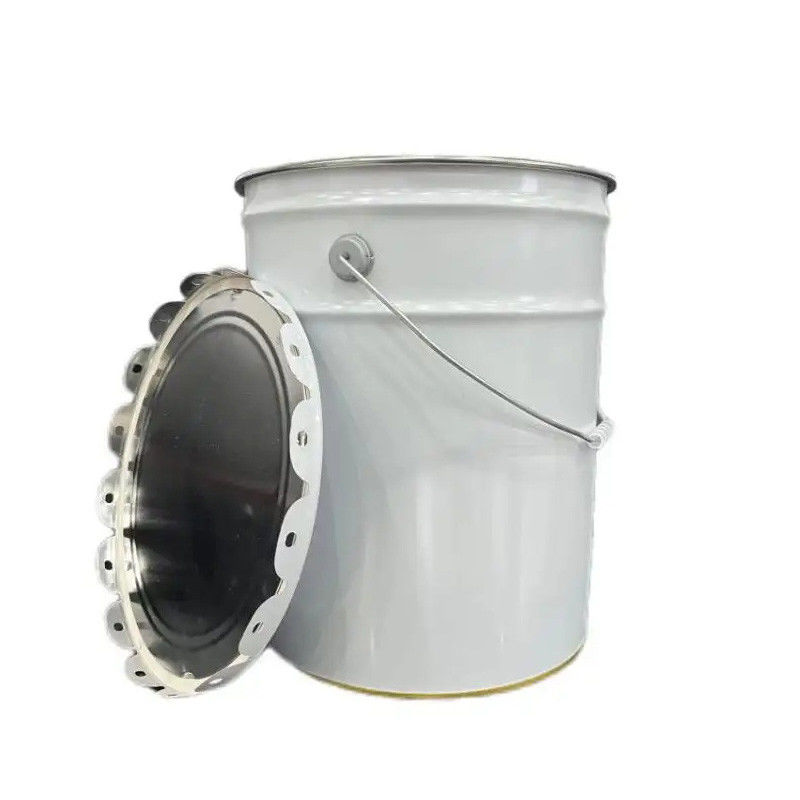 Metal Oil Storage Tinplate Pails With Screw Cap For Lubricant Grease Asphalt