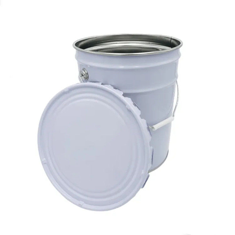 25 Liter Industrial Strength Oil Paint Bucket With Lid Rust Resistant Coating And Sturdy Steel Handle