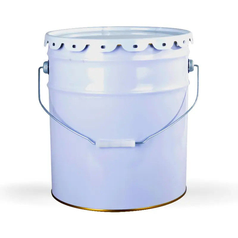 Heavy Duty Iron 5 Gallon Metal Bucket With Lid Rust Resistant Cylindrical Steel Barrel Customizable For Safe Storage