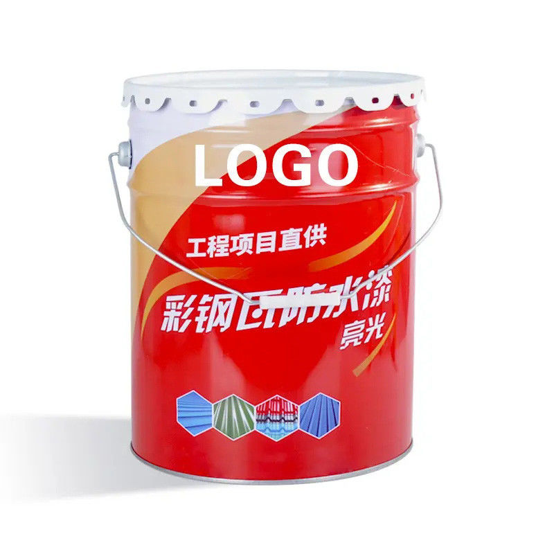 Heavy Duty Iron Oil Drum 25 Litre Paint Bucket With Tight Seal And Steel Handle