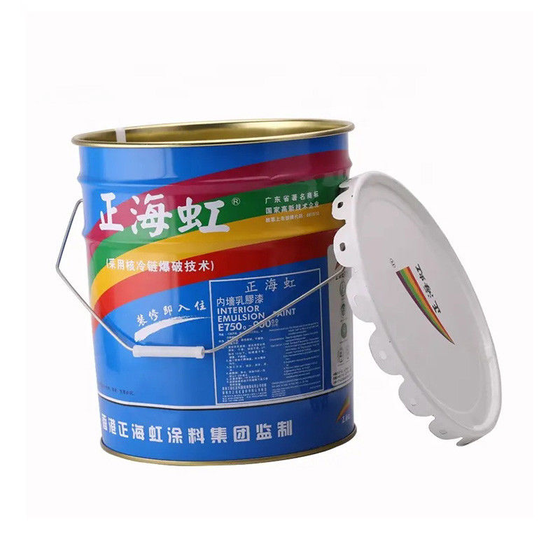 Silver Galvanized Iron Seed Storage Open Head Steel Pail With Snap On Lid And Yard Outdoor