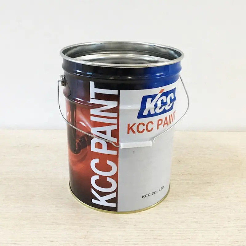 Silver Matched Handle Metal Seed Bucket With Customized Logo 3.5 Gallon Steel Pail