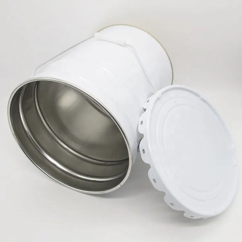 Corrosion Resistant Silver Iron Seed Storage Industrial Metal Bucket Steel Pail With Lid