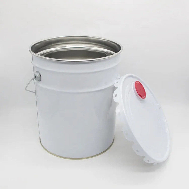 Corrosion Resistant Silver Iron Seed Storage Industrial Metal Bucket Steel Pail With Lid
