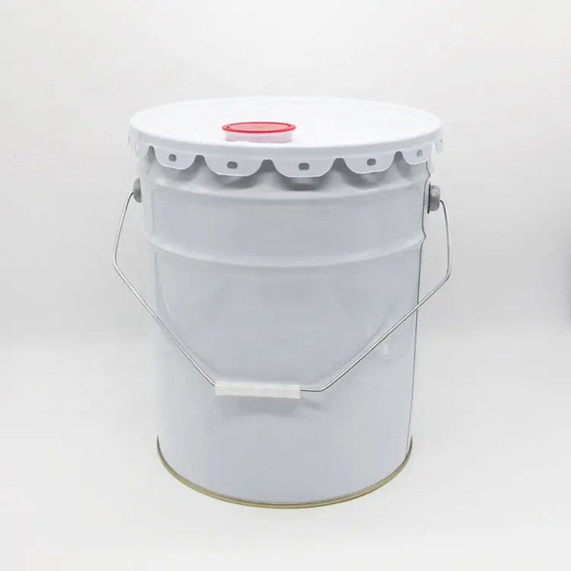 Custom Logo Leak Proof Cylindrical Iron Tinplate Pail With Lid For Chemical Liquid Storage