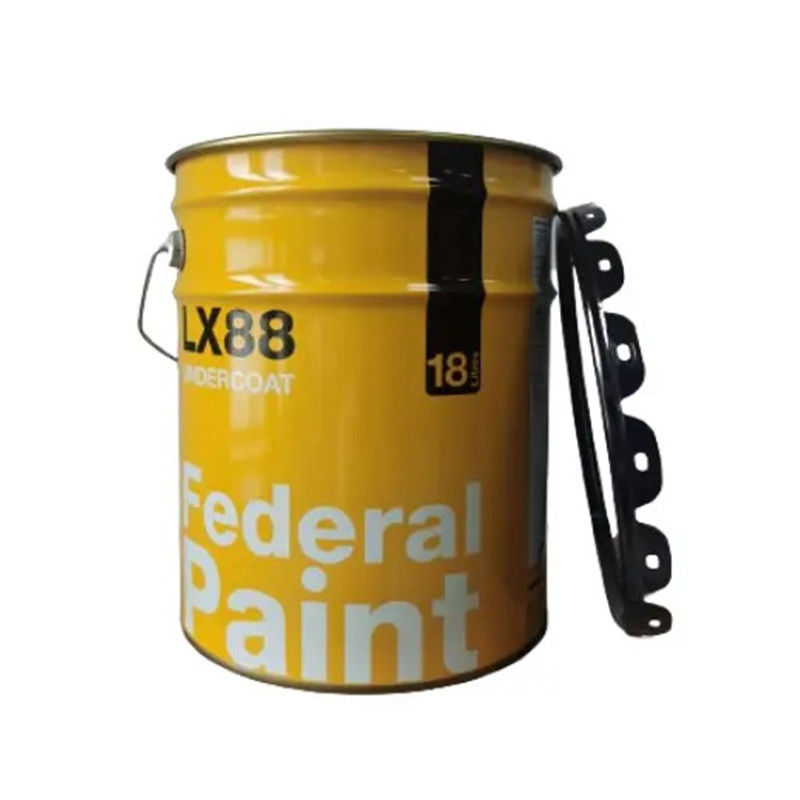 CMYK 4 Color Offset Printing Metallic Metal Paint Bucket With Lid For Chemical Liquid Storage Needs