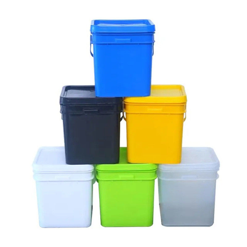 Customizable Silk Printed Square Bucket For Daily Household Use 4 Gallon Square Pail With Lid