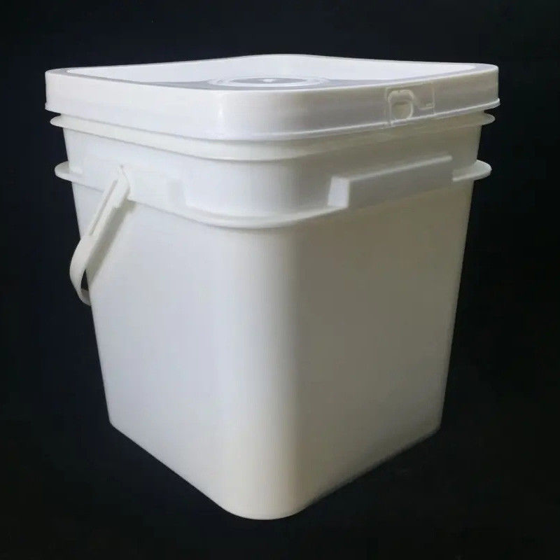 18L 20l Square Buckets With Lids White Leak Proof Snap On 5 Gallon Square Pail