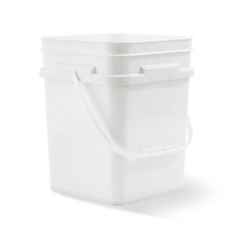 Leak Proof 20 Litre Square Plastic Buckets For Indoor And Outdoor Use Square Storage Buckets