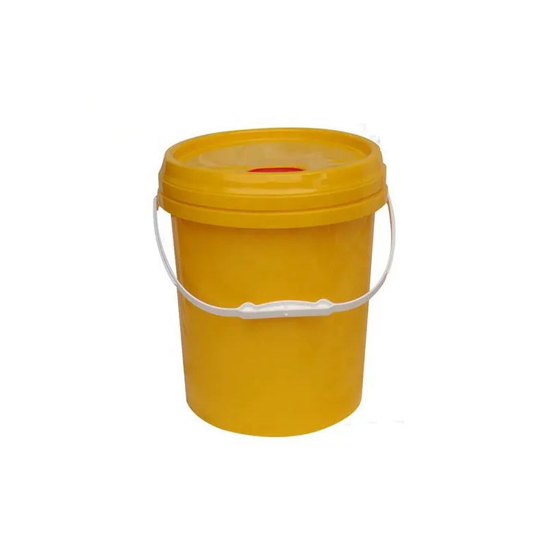 Customizable Plastic Bucket Storage White Stackable Heat Transfer Printing Round Bucket With Snap On Lid