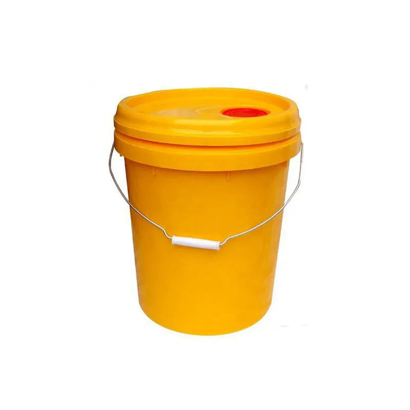 Customizable Plastic Bucket Storage White Stackable Heat Transfer Printing Round Bucket With Snap On Lid