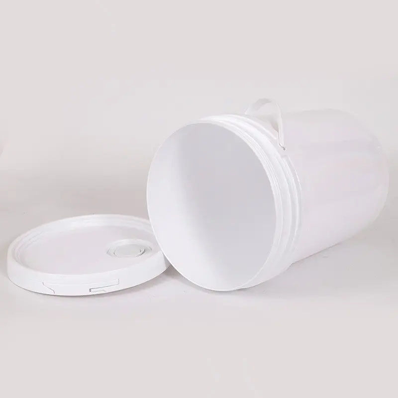 1.5 Pounds Round Large Plastic Storage Bucket With Sustainable White Snap On Lid